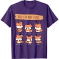 thumbnail image 1 of Funny Look At All The Fox I GIve Red Foxes No Fox Given Unisex T-Shirt for Men Women Kids,Purple Color,Size YXS, 1 of 5