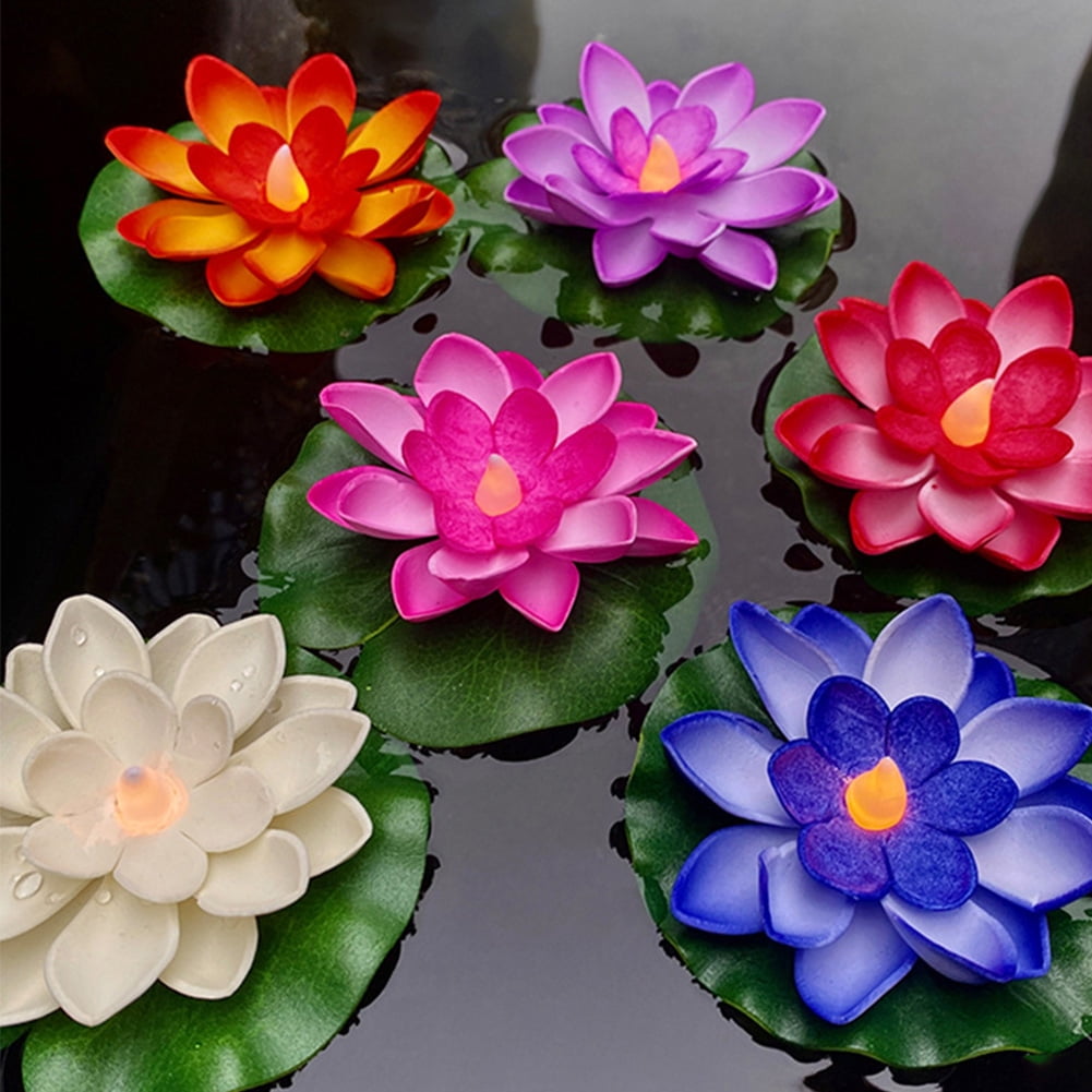 Funny Lotus Pool Lamp Waterproof Decorative River Lantern Electronic