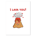thumbnail image 1 of Funny Love Card for Boyfriend or Girlfriend "I Lava You" Cute Romantic Pun Greeting Card, 1 of 3