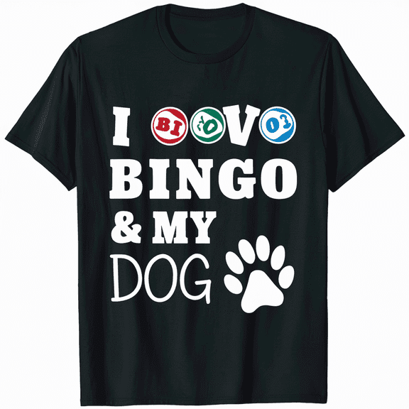 Funny Love Dogs and Bingo T-Shirt Unisex Men Women Novelty Tee