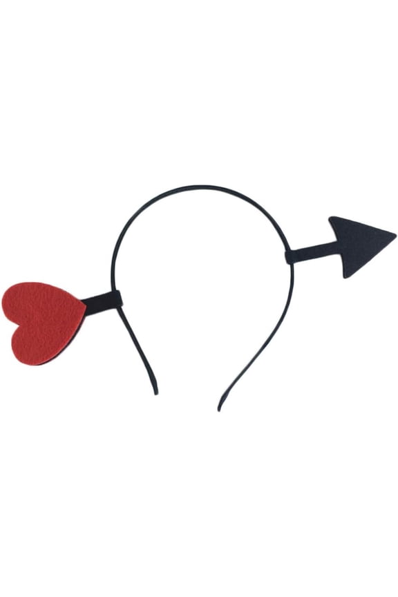Funny Love Heart for Arrow Headband Valentines Day Elastic Hair Hoop Hair Accessories for Holiday Costume Party Hats and Caps