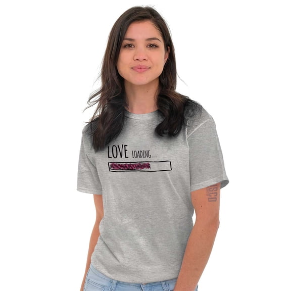 Funny Love Loading Gamer Humor Women's Plus Size Graphic Tee Brisco Brands 3X