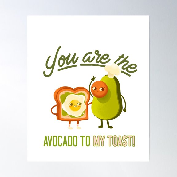 Funny Love Quotes With Food Theme Poster Wall Art, Modern Wall Decor For Living Room Bedroom, 12x18 UNFRAMED