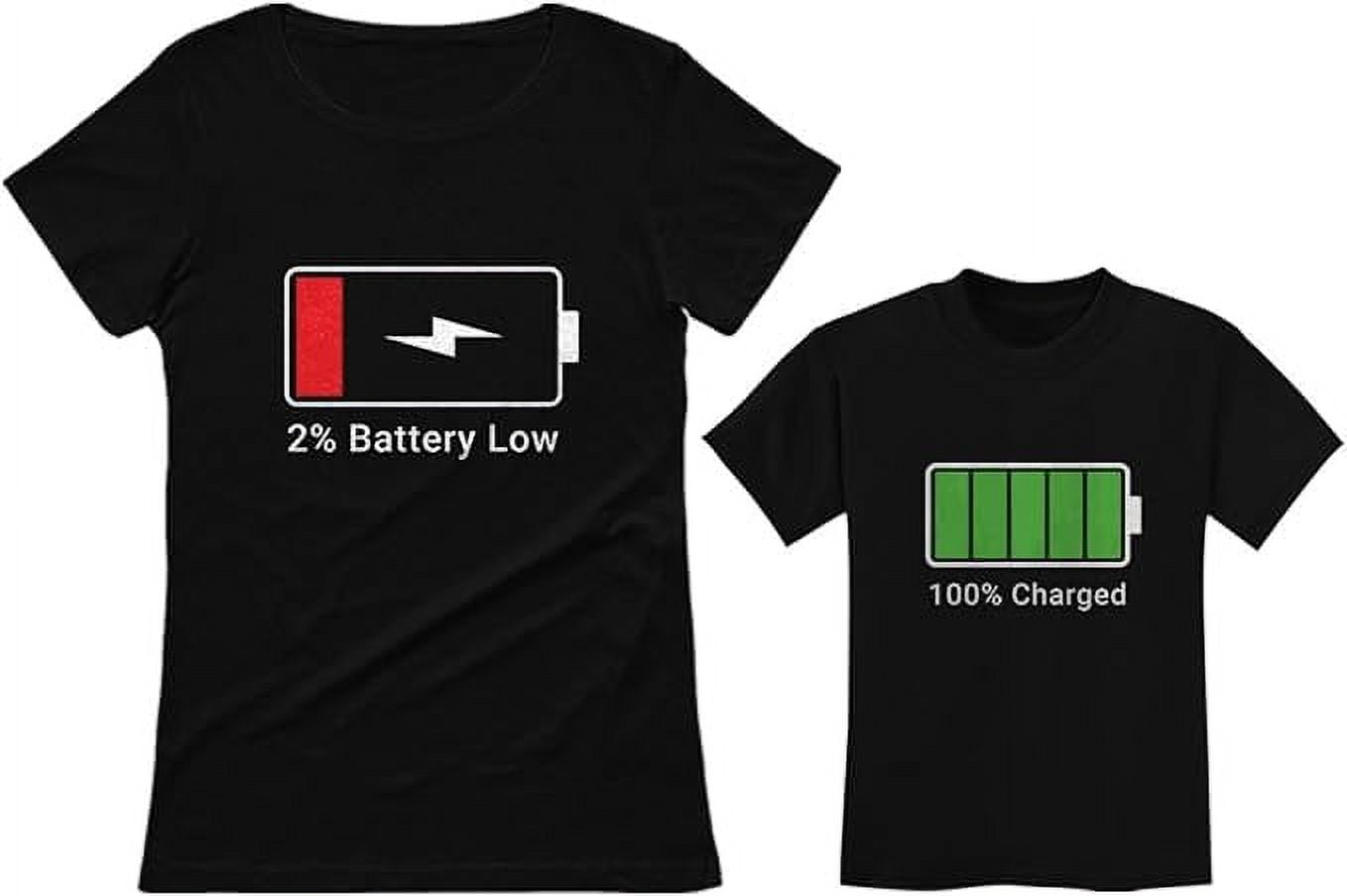 Funny Low Battery Mom and Child Mothers Day Matching Shirts Set Gifts ...
