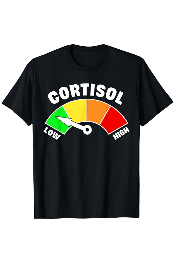 Funny Low Cortisol Levels Meme Graphic Cotton T-Shirt, Unisex Casual Tee