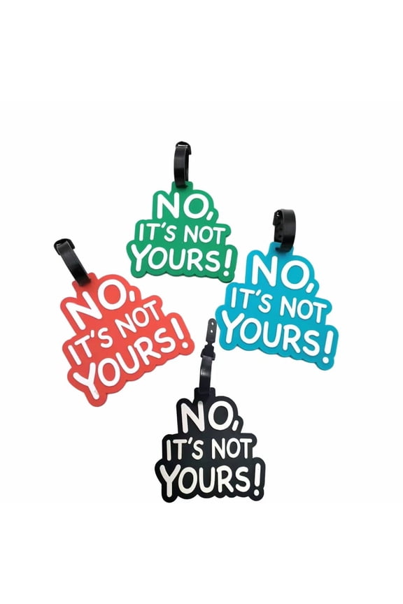 Funny Luggage Tags Set -4pcs luggage tags for suitcases Colorful Unique Travel Baggage Bag Tags