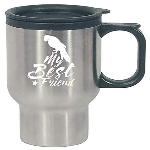 Funny Macaw - My Best Friend - Animal Parrot Bird Pet Humor - Stainless Steel Travel Mug