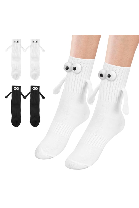 Funny Magnetic Holding Hands Socks for Couples Men Women Boyfriend -Fun Novelty Cool Gifts Stocking stuffers