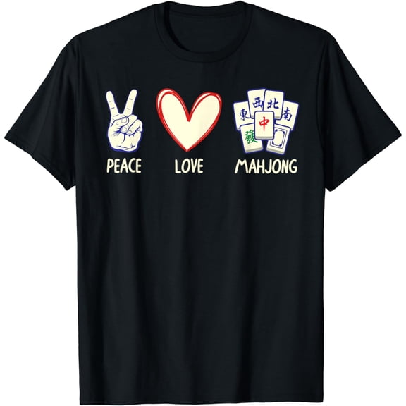 Funny Mahjong Art For Men Women Chinese Mah Jongg Game Lover T-Shirt