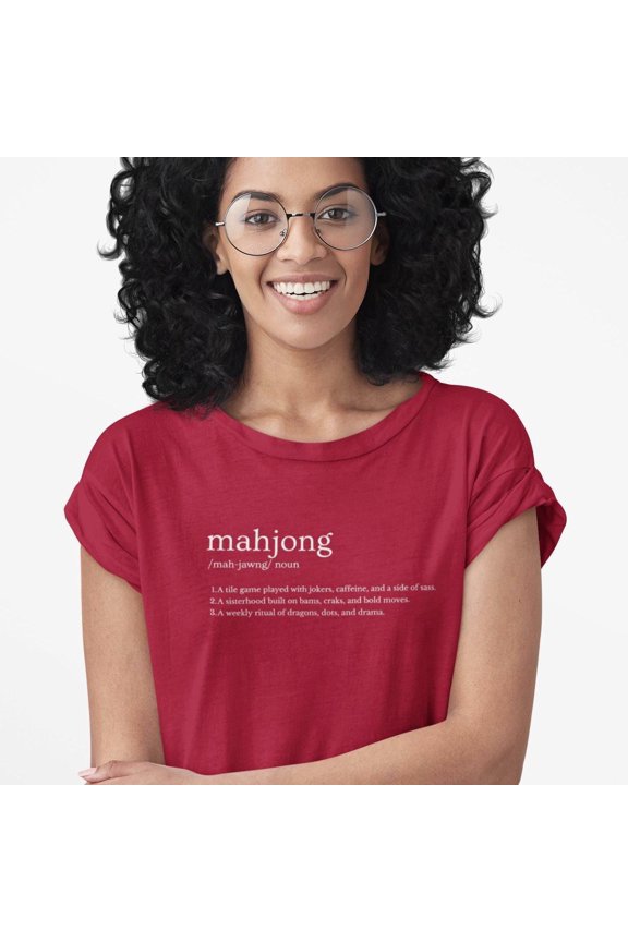 Funny Mahjong Definition T-Shirt - Comfort Colors Game Night Tee for Fun and Relaxation