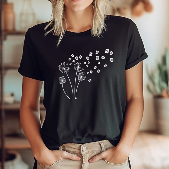 Funny Mahjong Tile Game Design Celebrating Women Players Unisex T-Shirt up to size 5XL