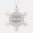 thumbnail image 1 of Funny Maintenance Worker Snowflake Ornament Gift from Friends - 'Keep Calm, I'm (Almost) A Maintenance Worker' - Christmas Unique Gifts, 1 of 3
