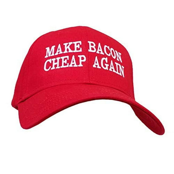 Funny Make Bacon Again Embroidered Otto Baseball Cap-Red