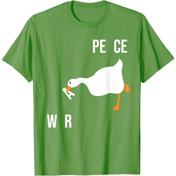 Funny Make War Not Peace Meme Goose Softstyle Unisex T-Shirt Men Women Kids,Lime Color,Size 2T