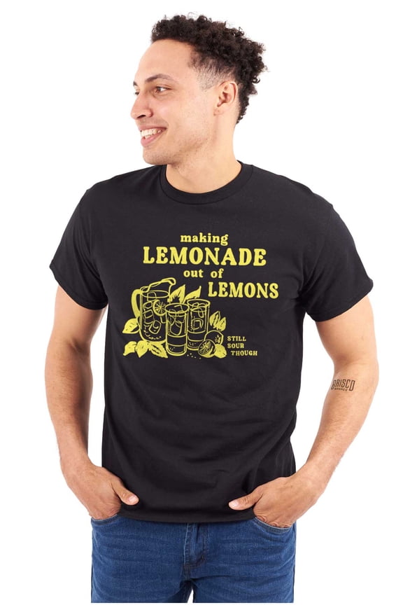 Funny Making Lemonade Out Of Lemons Plus Size Crewneck Graphic Tee Shirt Brisco Brands 3X