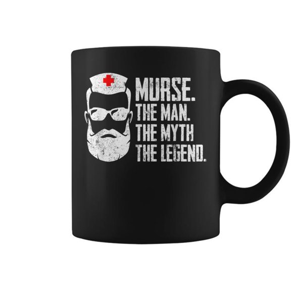 Funny Male Nurse Murse The Man The Myth The Legend Coffee Mugs