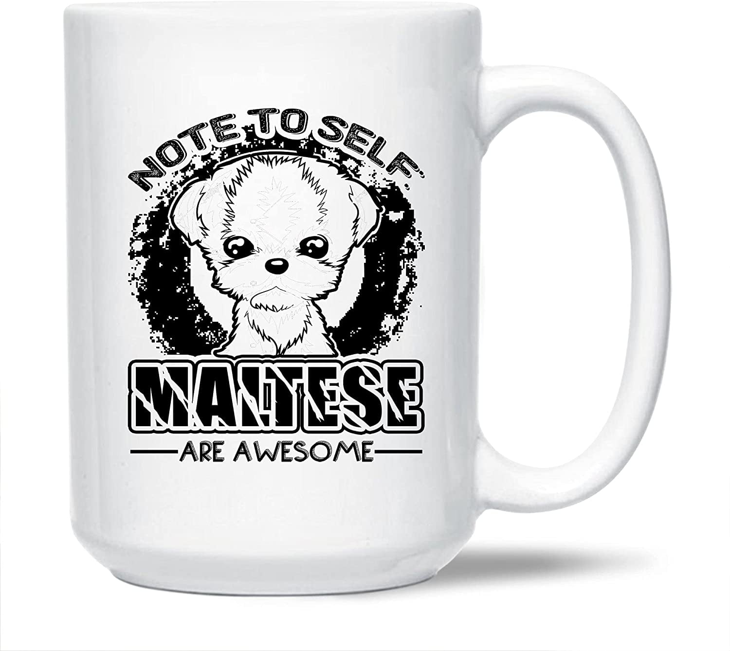 Funny Maltese Coffee Mug Handle, Unique Maltese White Mug Cup For Men