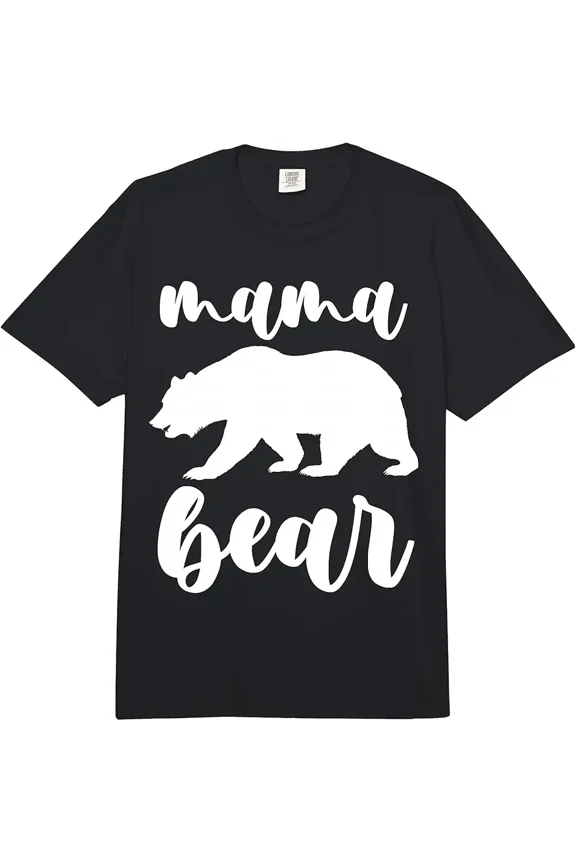 Funny Mama Bear Graphic Tee Shirt for Women, Cute Protective Mother's Day Gift, Wildlife Animal Lover Apparel