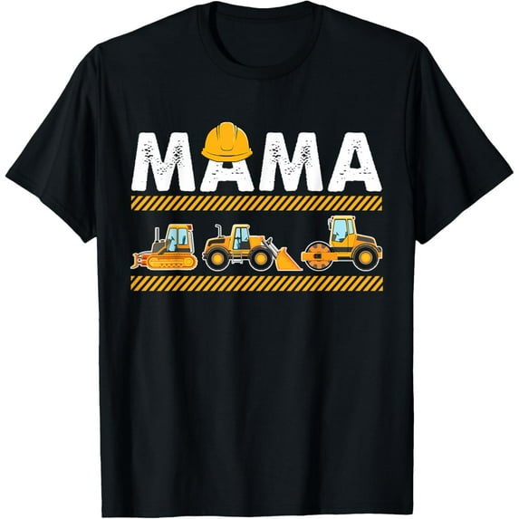 Funny Mama Construction Excavator Kids Matching Family T-Shirt