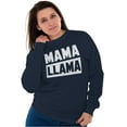 thumbnail image 1 of Funny Mama Llama Mothers Day Pun Women Crewneck Sweatshirt Brisco Brands L, 1 of 6