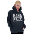 thumbnail image 1 of Funny Mama Llama Mothers Day Pun Women Plus Size Graphic Pullover Hoodie Brisco Brands 5X, 1 of 3