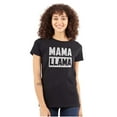 thumbnail image 1 of Funny Mama Llama Mothers Day Pun Womens Fitted Plus Size Graphic Tee Brisco Brands 2X, 1 of 5