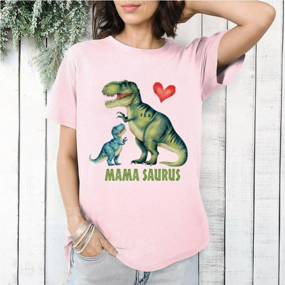 Funny Mama Saurus Dinosaur Mom Mothers Day Dino TRex Tee Unisex T-Shirt