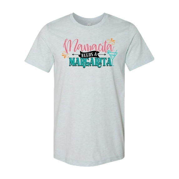 Funny Mamacita Needs A Margarita Adult Short Sleeve Jersey T-Shirt-Prism Blue-Medium