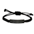 thumbnail image 1 of Funny Manager Gifts, I'm a Manager. My Level of Sarcasm Depends on Your Level of, Joke Holiday Black Rope Bracelet Gifts for Friends, 1 of 1