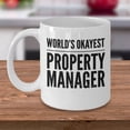 thumbnail image 1 of Property Manager 11 oz Coffee Mug - World's Okayest Property Manager White Ceramic Gift, 1 of 4
