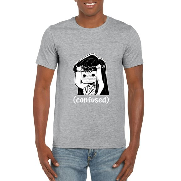 Funny Manga Meme Confused Chibi Girl Anime Cute Reaction T-Shirt, for men & women, up to size 5XL