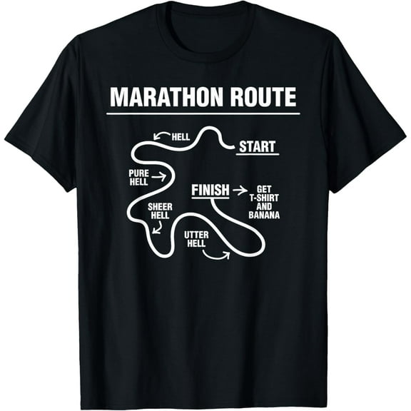 Funny Marathon T-Shirt men and women can wear, black, white, gifts