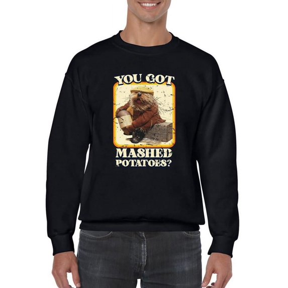 Funny Mashed Potatoes Vintage Graphic Men's Sweatshirt