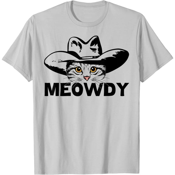 Funny Mashup Between Meow and Howdy Cat Meme Unisex T-Shirt for Men Women Kids Toddler