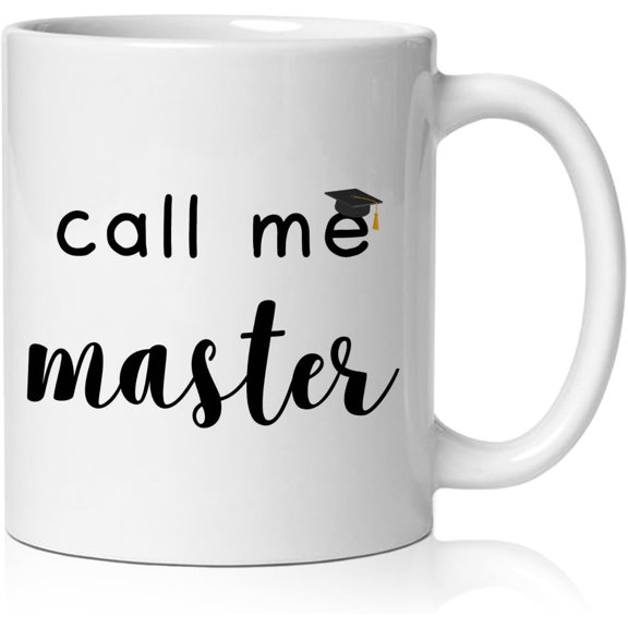 Funny Master Graduation Mug, Gifts for Masters Degree Graduates Coffee Cup Ceramic, Graduation Gifts for Her Him Students Ceramic Coffee Tea Mug 11 oz