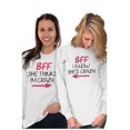 thumbnail image 1 of Funny Matching BFF Set for Besties Women Plus Size Long Sleeve Graphic Tee Brisco Brands 2X, 1 of 5