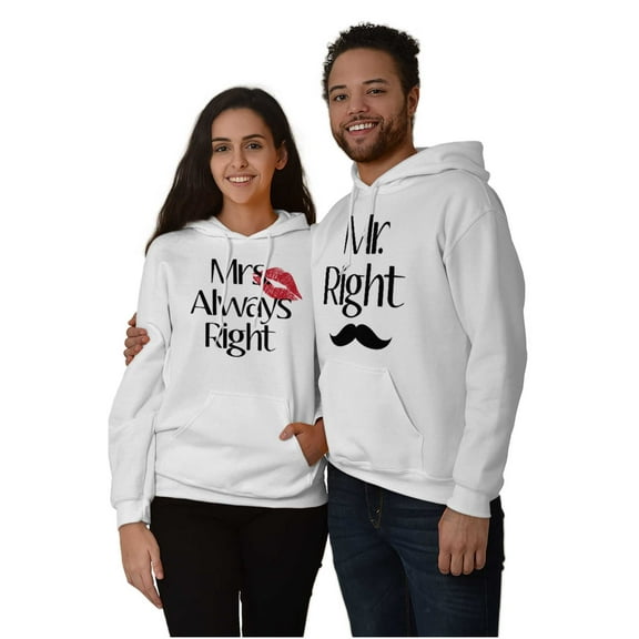 Funny Matching Couples His Hers Set Hoodie Hooded Sweatshirt Men Brisco Brands X