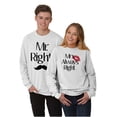 thumbnail image 1 of Funny Matching Couples His Hers Set Men's Big & Tall Long Sleeve Graphic Tee Brisco Brands 3X, 1 of 6