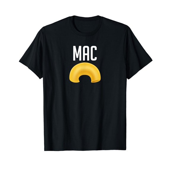 Funny Matching Macaroni and Cheese Halloween Costume Black T-Shirt