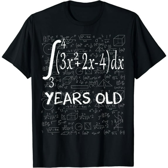 Funny Math Geek Integral Calculus 40th Birthday 40 Years Old T-Shirt