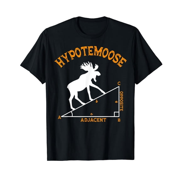 Funny Math Hypotemoose Triangle Adjacent Mathematician T-Shirt