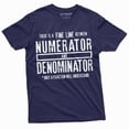thumbnail image 1 of Funny Math Numerator Denominator T-Shirt Mathematics Teacher School Geek Tee (Large Navy Blue), 1 of 5