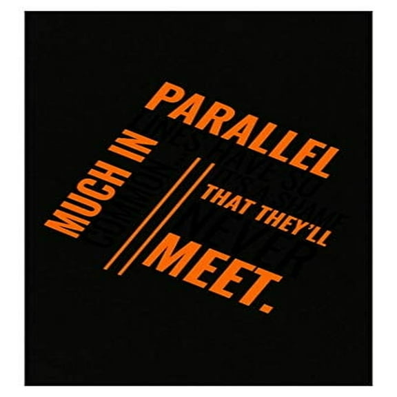 Funny Math Poster - Parallel Lines Have So Much in Common - Great Gift for Teachers