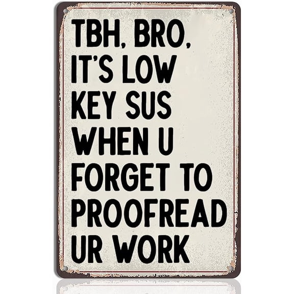 Funny Math Posters - Math Teacher Gift, Tin Sign Wall Art, Ideal Gifts for Math Teachers, Middle School & High School Classroom Decor, 8x12 Inch Metal Sign