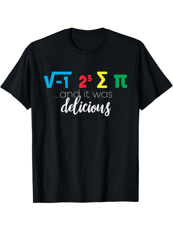 Funny Math Pun T-Shirt - I Ate Some Pie Mathematics Teacher Gift - Science Nerd Joke Graphic Tee - Retro Short Sleeve Cotton Apparel for Men Women Adults