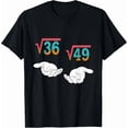 thumbnail image 1 of Funny Math Square Root 67 Ice Cream Graphic Unisex Teacher Student Short Sleeve T-Shirt, 1 of 6