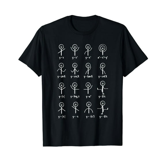 Funny Math Stick Figures Doing Functions T Shirt
