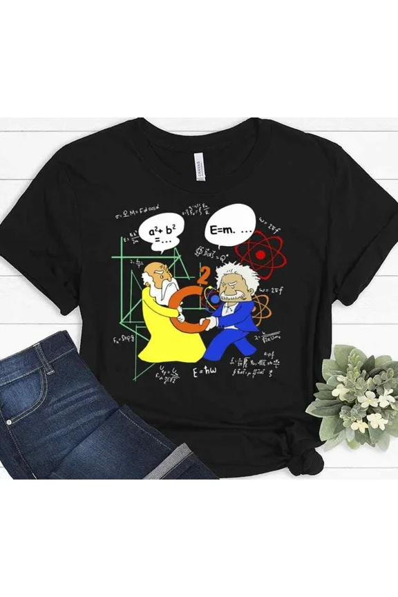 Funny Math Teacher Nerd Einstein College Gift T-Shirt Unisex S-5XL Hot Trending Shirt, Vintage Birthday Gift