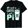 thumbnail image 1 of Funny Math Teacher Pi Day Coffee Lover Graphic Tee Retro Science Nerd Men Women T-Shirt, 1 of 6