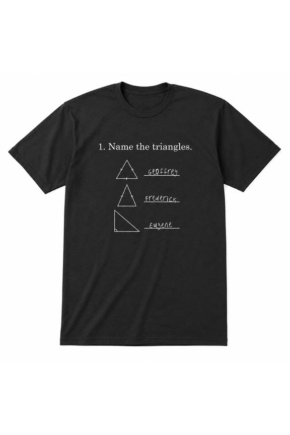 Funny Math Triangles Graphic T-Shirt, Unisex Classic Fit Novelty Tee